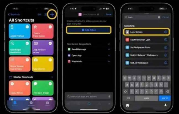 武汉苹果14锁屏维修店分享iPhone14升级iOS16.4后如何创建锁屏快捷方式 
