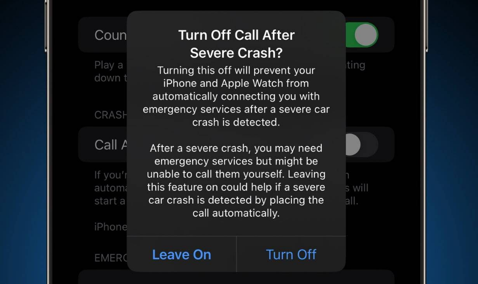 武汉苹果14维修分享 iPhone 14 和 Apple Watch 上关闭崩溃检测 